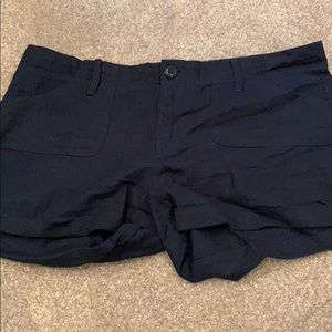 Navy linen shorts